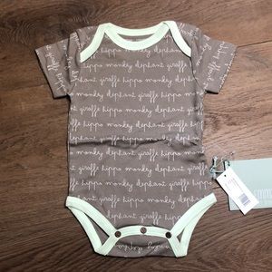 Finn + Emma Infant Lap Shoulder Bodysuit One Piece - Word - Organic Cotton NWT